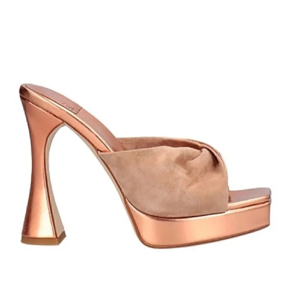 New Jeffrey Campbell Hollyweird In Rose Gold Natural Suede